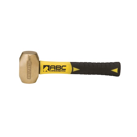Abc Hammers 2 lb. Brass Hammer with 8" Fiberglass Handle ABC2BFS